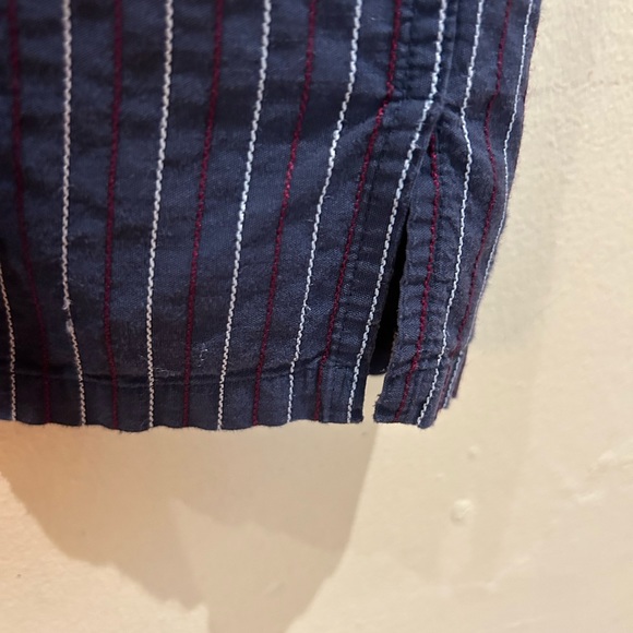Kenneth Cole Navy with red and white stripe button down shirt - Picture 5 of 9